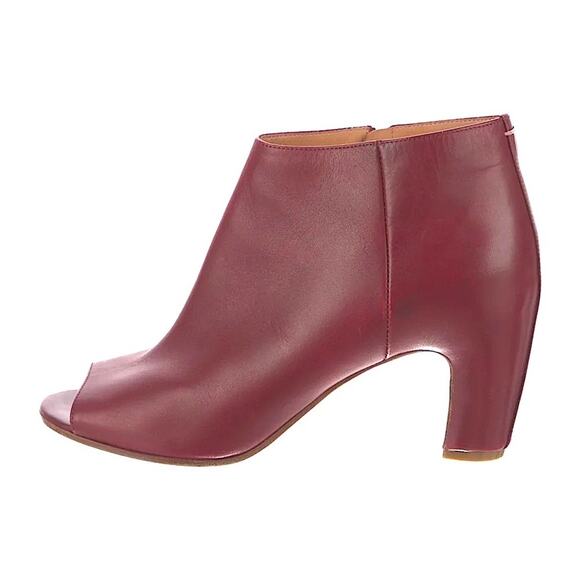 Maison Margiela Leather Peep Toe Ankle Booties 37.5 - Picture 1 of 11
